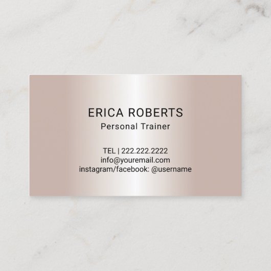 Geschiktheid 10-klasse meisje met Blush Roos Gold  Klantenkaartje (Achterkant)