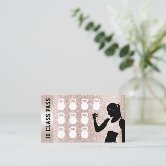 Geschiktheid 10-klasse meisje met Blush Roos Gold  Klantenkaartje (Staand voorkant)