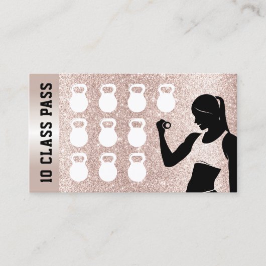 Geschiktheid 10-klasse meisje met Blush Roos Gold  Klantenkaartje (Voorkant)