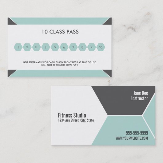 Geschiktheid 10-klasse passeerVisitekaartje Klantenkaartje (Voorkant / Achterkant)