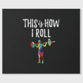 Geschiktheid Dit is hoe ik Gym Bodybuilding Girl r Cadeaupapier (Vlak)