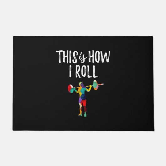 Geschiktheid Dit is hoe ik Gym Bodybuilding Girl r Deurmat (Voorkant)