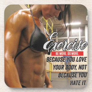 Geschiktheid en Bodybuilding Motivatie Bier Onderzetter