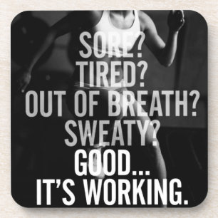 Geschiktheid en Bodybuilding Motivatie Drankjes Onderzetter