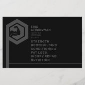 Geschiktheid geïnspireerd grijs en zwart flyer (Achterkant)