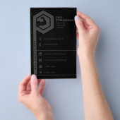 Geschiktheid geïnspireerd grijs en zwart flyer (Hand)