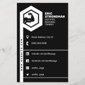 Geschiktheid geïnspireerd zwart flyer (Voorkant)