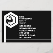 Geschiktheid geïnspireerd zwart flyer (Achterkant)