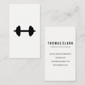 Geschiktheid gewicht Simple Black en White Visitekaartje (Voorkant / Achterkant)