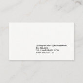 Geschiktheid gewicht Simple Black en White Visitekaartje (Achterkant)