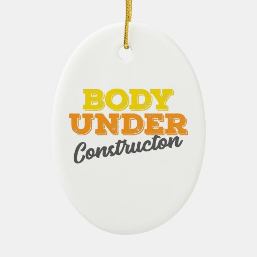 Geschiktheid Gym Gift Body onder constructietoeste Keramisch Ornament (Voorkant)