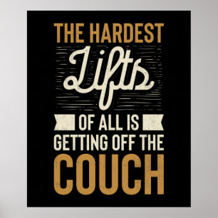 Geschiktheid Gym Workout Weightlift Quote Poster