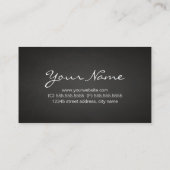 Geschiktheid Moderne, gebold tekst elegante donker Visitekaartje (Achterkant)