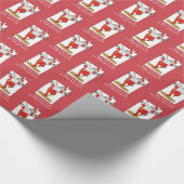 Geschiktheid oefent Kerstmis uit met de Kerstman Cadeaupapier (Hoek)