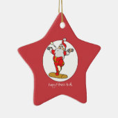 Geschiktheid oefent Kerstmis uit met de Kerstman Keramisch Ornament (Rechts)