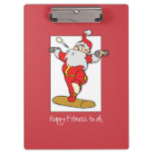 Geschiktheid oefent Kerstmis uit met de Kerstman Klembord (Voorkant)