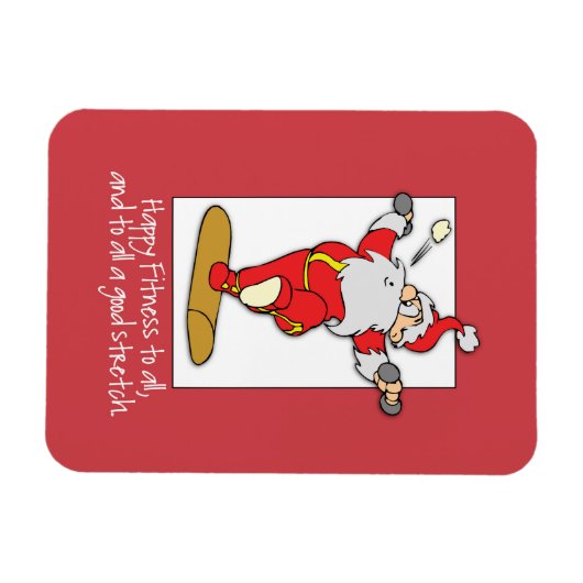 Geschiktheid oefent Kerstmis uit met de Kerstman Magneet (Horizontaal)