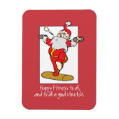 Geschiktheid oefent Kerstmis uit met de Kerstman Magneet (Verticaal)