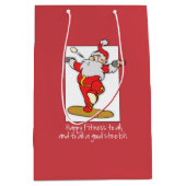 Geschiktheid oefent Kerstmis uit met de Kerstman Medium Cadeauzakje (Voorkant)