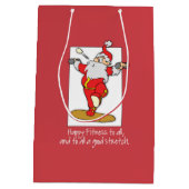 Geschiktheid oefent Kerstmis uit met de Kerstman Medium Cadeauzakje (Achterkant)