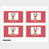 Geschiktheid oefent Kerstmis uit met de Kerstman Rechthoekige Sticker (Vel)