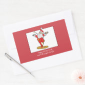 Geschiktheid oefent Kerstmis uit met de Kerstman Rechthoekige Sticker (Envelop)