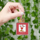 Geschiktheid oefent Kerstmis uit met de Kerstman Sleutelhanger (Hand)
