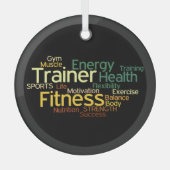 Geschiktheid/persoonlijke trainer glas ornament (Voorkant)