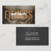 Geschiktheid persoonlijke trainer Vet Text Profess Visitekaartje (Voorkant / Achterkant)