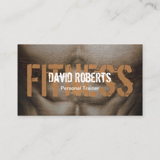 Geschiktheid persoonlijke trainer Vet Text Profess Visitekaartje (Voorkant)