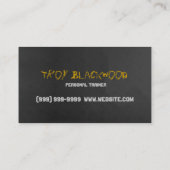 Geschiktheid, persoonlijke trainer, Visitekaartje (Achterkant)