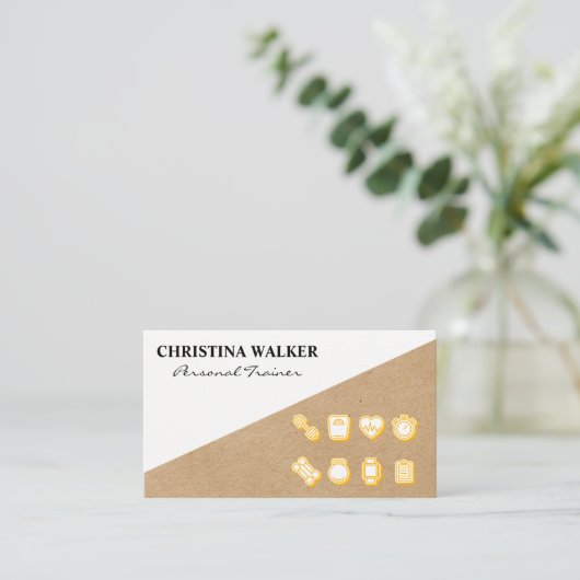 geschiktheid | Pictogrammen voor persoonlijke trai Visitekaartje (Staand voorkant)