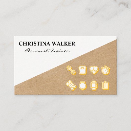 geschiktheid | Pictogrammen voor persoonlijke trai Visitekaartje (Voorkant)