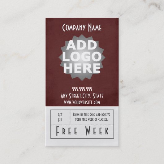 Geschiktheid Visitekaartje vrije week Kortingskaartje (Voorkant)