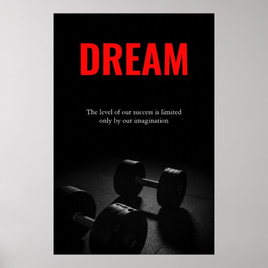 Geschiktheid voor Dream Motivatie training Bodybui Poster (Voorkant)
