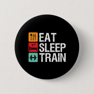 Geschiktheid voor fitness door gym Motivation Eat  Ronde Button 5,7 Cm
