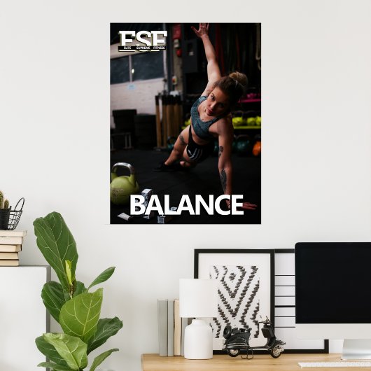 Geschiktheid voor training Business Logo Balance P Poster (Thuiskantoor)