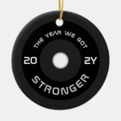 Geschiktheid voor Weightlifter barbell 2022 foto m Keramisch Ornament (Voorkant)