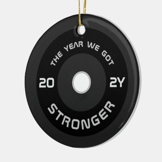 Geschiktheid voor Weightlifter barbell 2022 foto m Keramisch Ornament (Links)