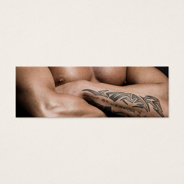 Geschiktheid voor werkuitval Gym Toned Muscular Ma Mini Visitekaartjes (Voorkant)