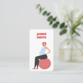 Geschiktheid voor zwangere trainer visitekaartje (Staand voorkant)