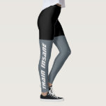 Geschiktheid voor zwarte en grijze trein leggings<br><div class="desc">Voor de serieuze fitnessafuif,  kenmerkt dit ontwerp twee-toon zwarte en grijze stevige kleuren en een motivatie citaat die omhoog de buitenkant van het juiste been lopen. Op je spel!</div>