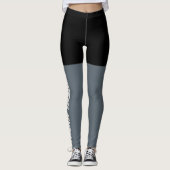 Geschiktheid voor zwarte en grijze trein leggings (Voorkant)