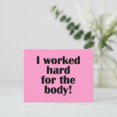 Geschiktheid waar ik hard voor werkte briefkaart (Staand voorkant)