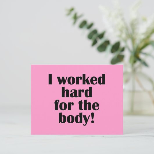 Geschiktheid waar ik hard voor werkte briefkaart (Staand voorkant)