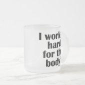 Geschiktheid waar ik hard voor werkte matglas koffiemok (Voorkant rechts)