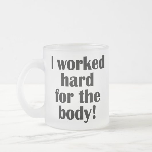 Geschiktheid waar ik hard voor werkte matglas koffiemok (Links)