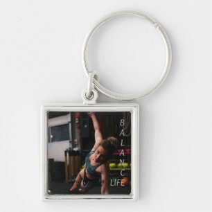 Geschiktheid Yoga-balans Sleutelhanger