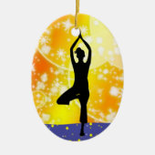 Geschiktheid! Yoga - Boom - SRF Keramisch Ornament (Voorkant)