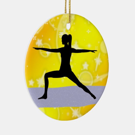 Geschiktheid! Yoga - Warrior - SRF Keramisch Ornament (Rechts)